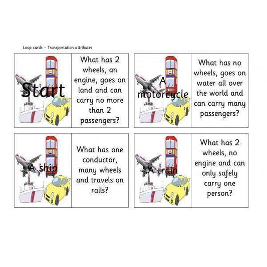 Transport Loop Cards:Primary Classroom Resources