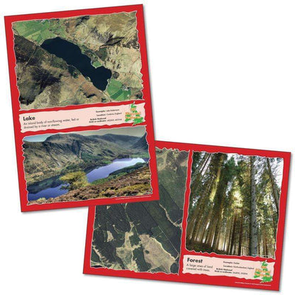 UK Physical Features Desk mats:Primary Classroom Resources