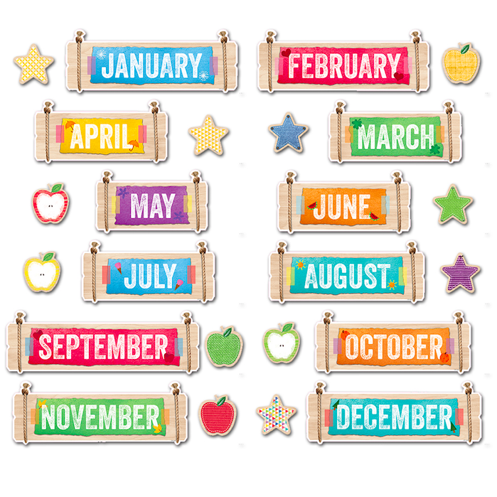 Classroom　Resources　the　Classroom　Year　Mini　Upcycle　–　Set　Primary　Style　of　Months　Display