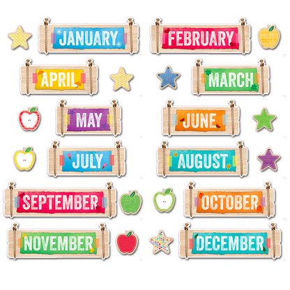 Upcycle Style Months of the Year Classroom Display Headlines:Primary Classroom Resources