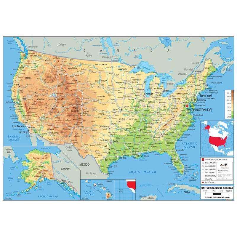 USA Physical Map:Primary Classroom Resources