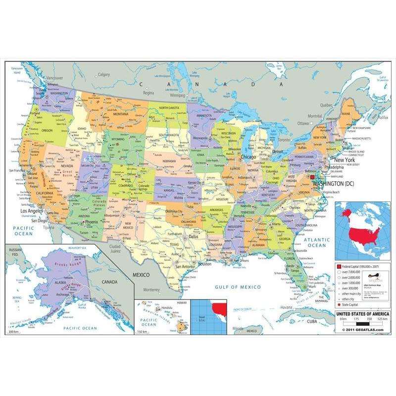USA Political Map:Primary Classroom Resources