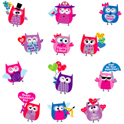 Valentines Day Owl Classroom Reward Stickers:Primary Classroom Resources