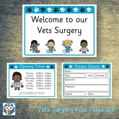 Vets Role Play Pack:Primary Classroom Resources