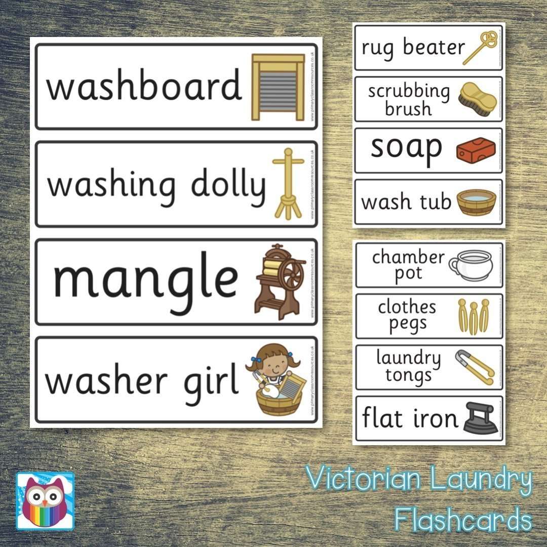 Victorian Laundry Flashcards:Primary Classroom Resources