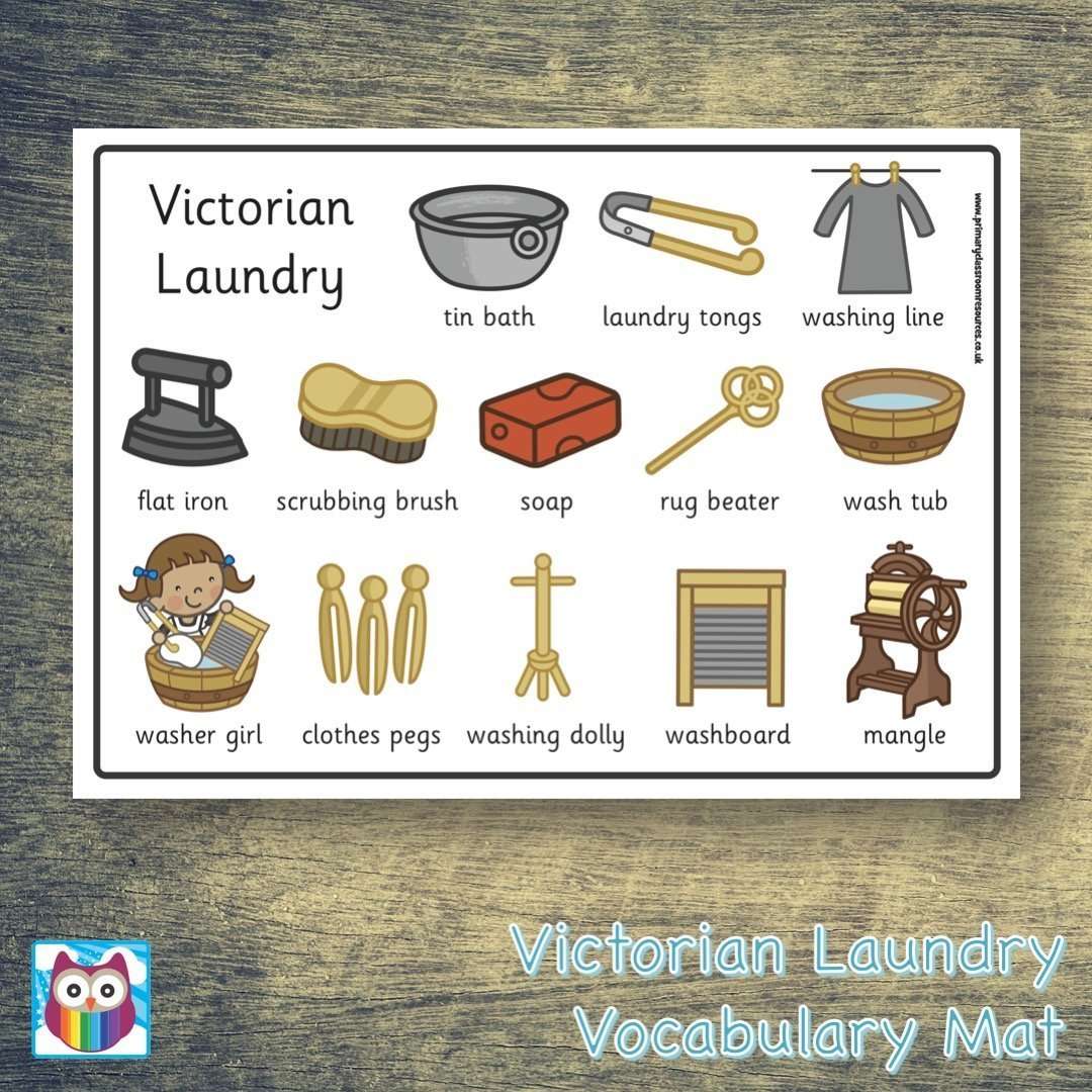 Victorian Laundry Word Mat:Primary Classroom Resources