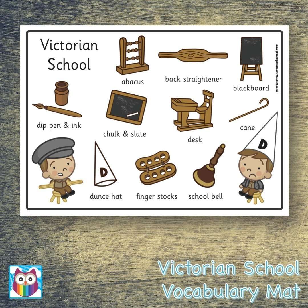 Victorian School Word Mat:Primary Classroom Resources