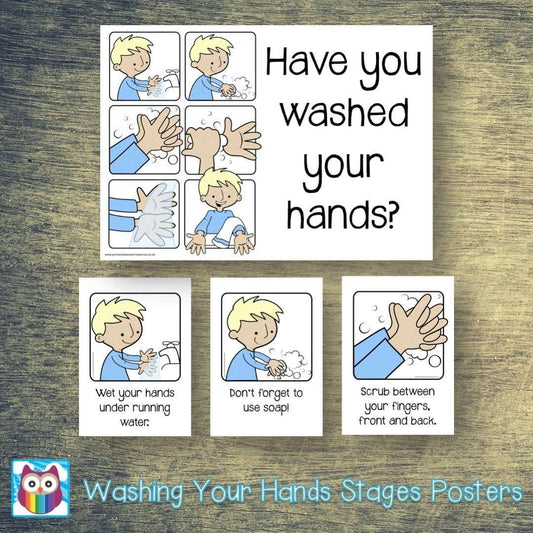 Washing Your Hands Stages Posters:Primary Classroom Resources