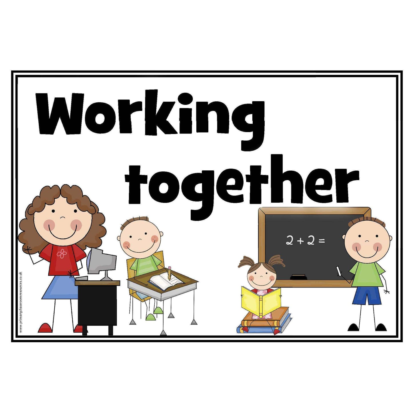 Working Together Header Poster:Primary Classroom Resources
