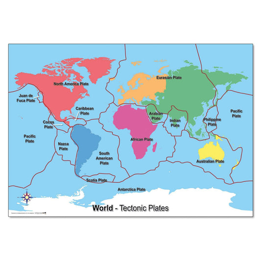 World Tectonic Plates Map:Primary Classroom Resources