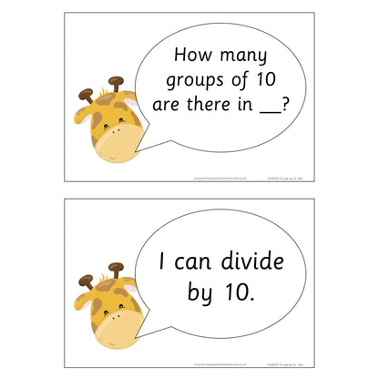 Year 2 - Spring Block 1 - Multiplication & Division - Divide by 10 - Question & Talk Pack:Primary Classroom Resources