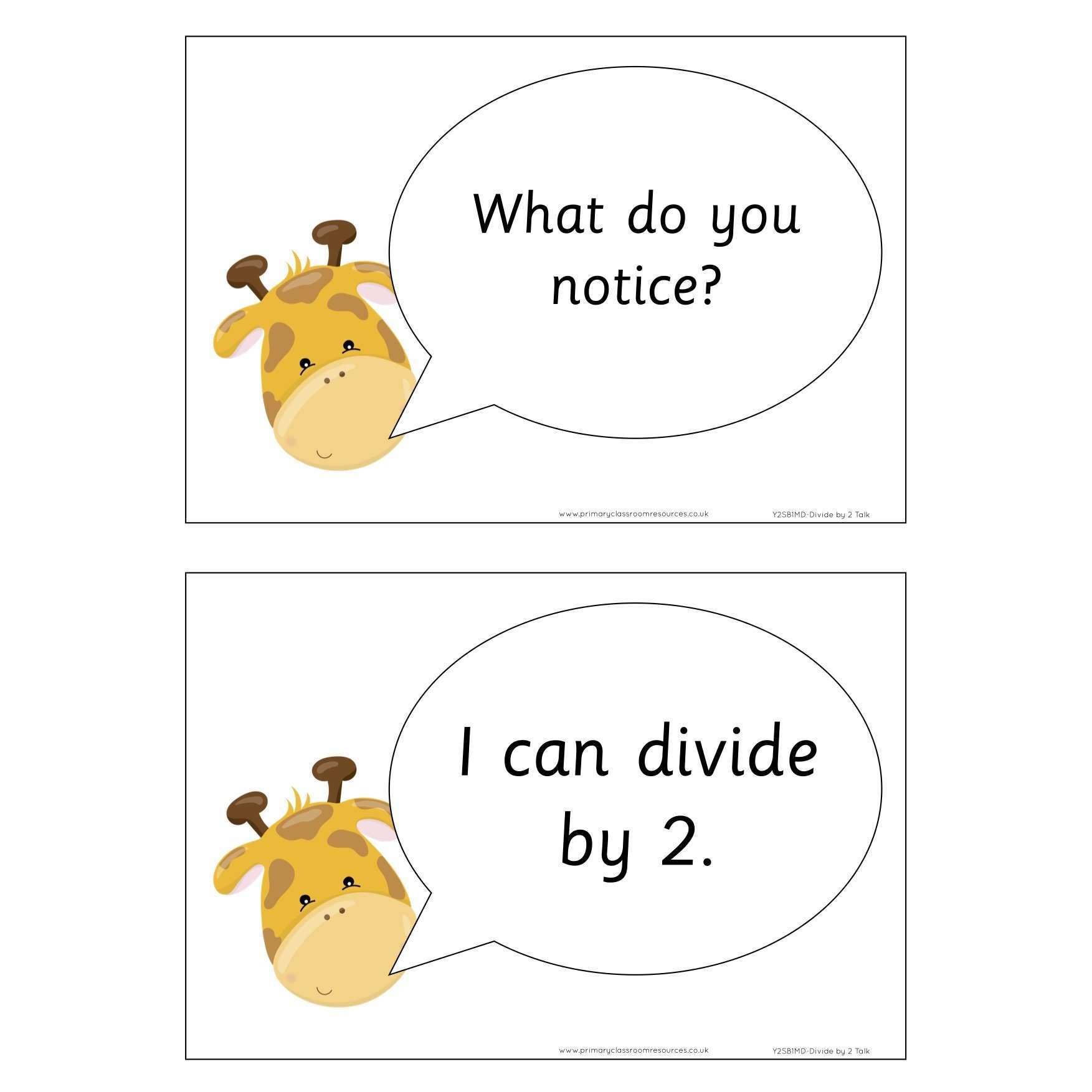 Year 2 - Spring Block 1 - Multiplication & Division - Divide by 2 - Question & Talk Pack:Primary Classroom Resources