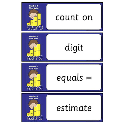 Year 3 Maths Vocabulary - Number and Place Value:Primary Classroom Resources