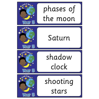 Year 5 Science Vocabulary - Earth and Space:Primary Classroom Resources